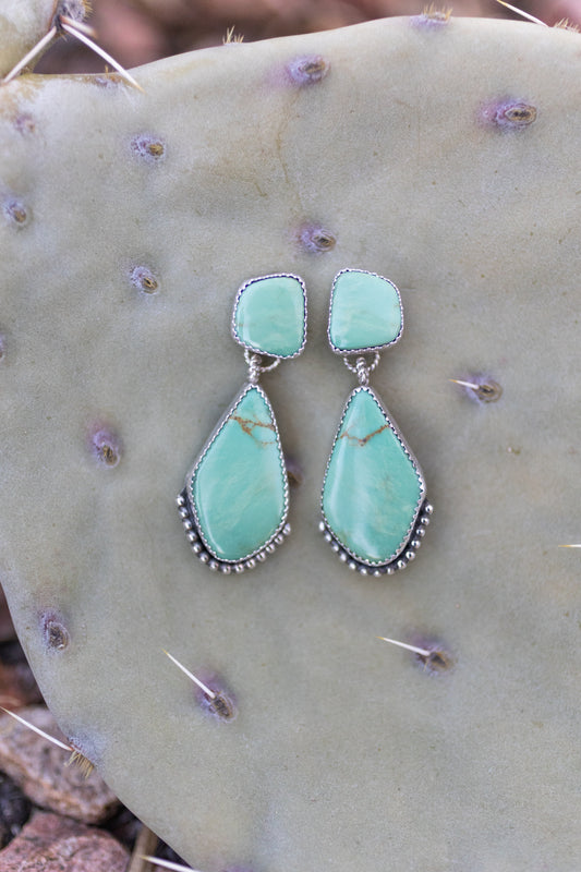 KINGMAN TURQUOISE DANGLE EARRINGS