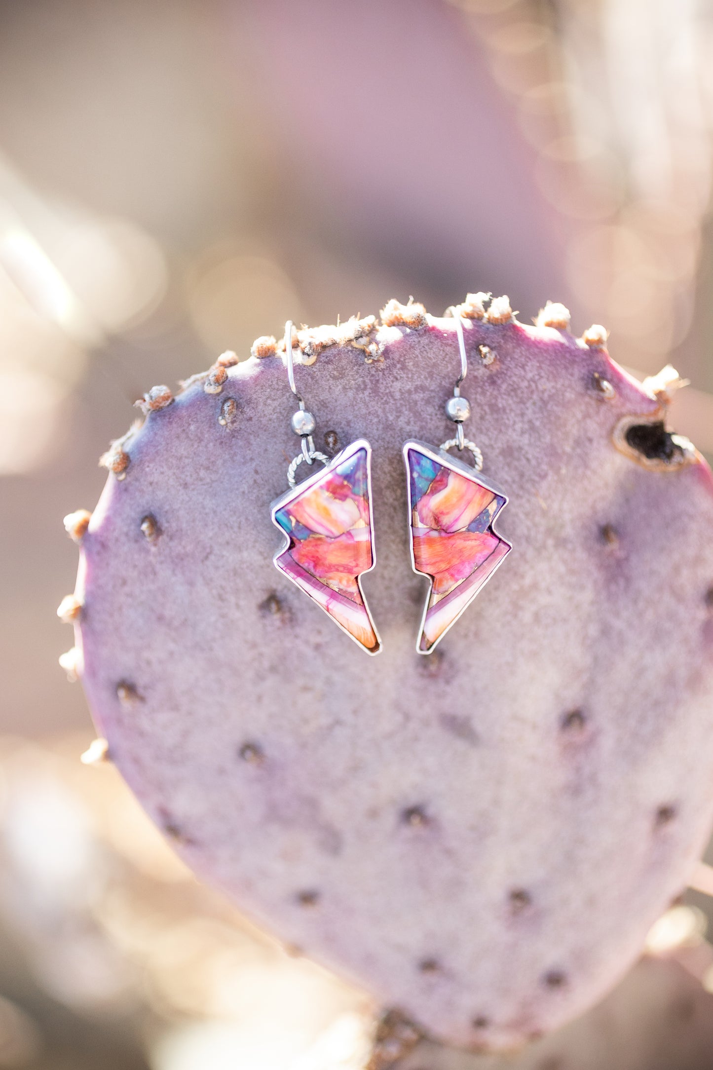 PINK MOHAVE BOLT EARRINGS