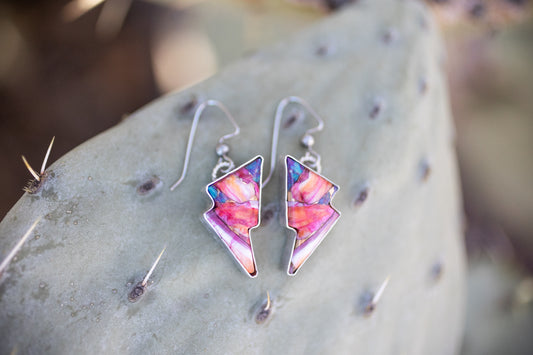PINK MOHAVE BOLT EARRINGS