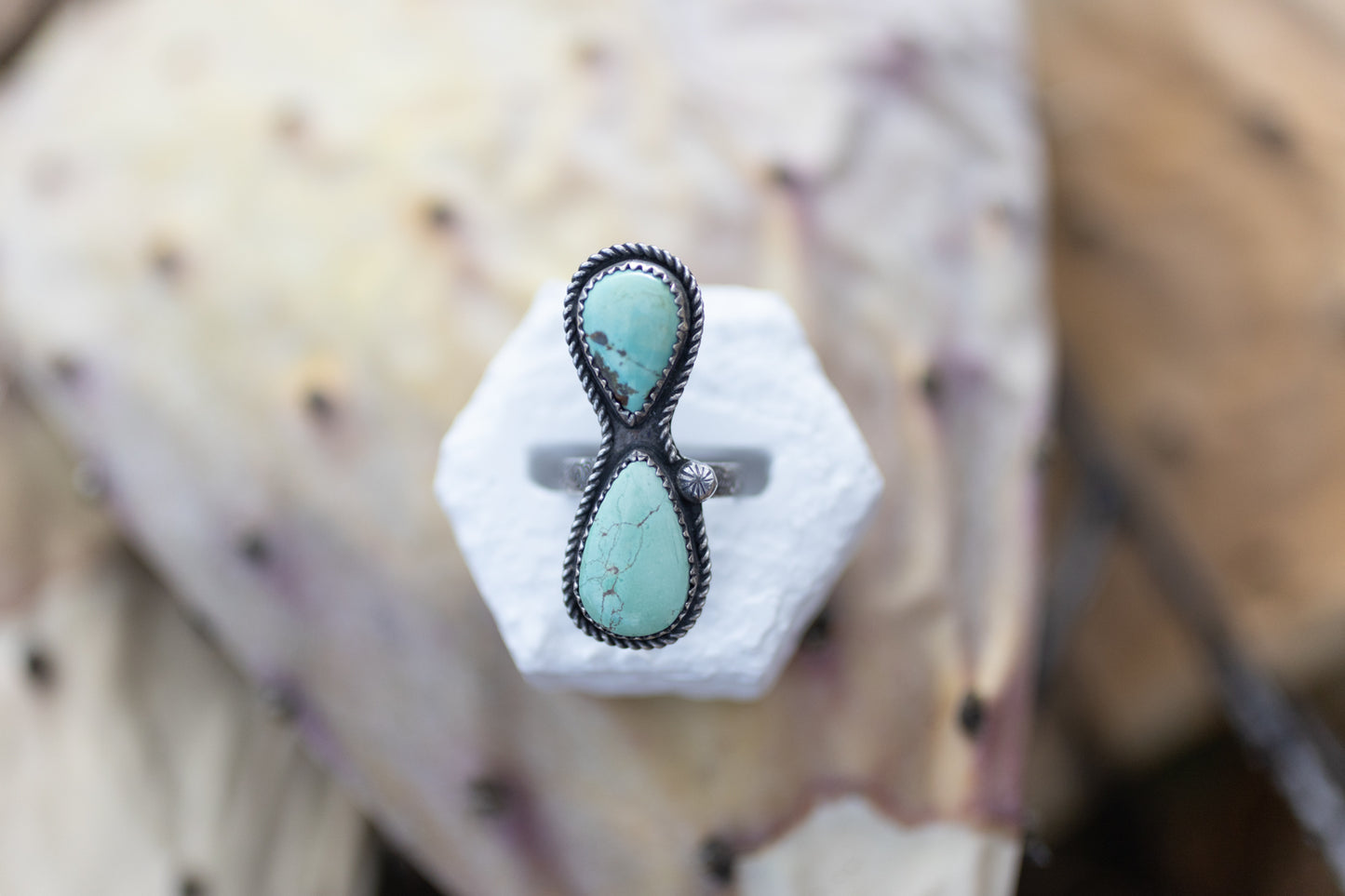Iron Maiden + Kingman Turquoise Ring | Size 4.25