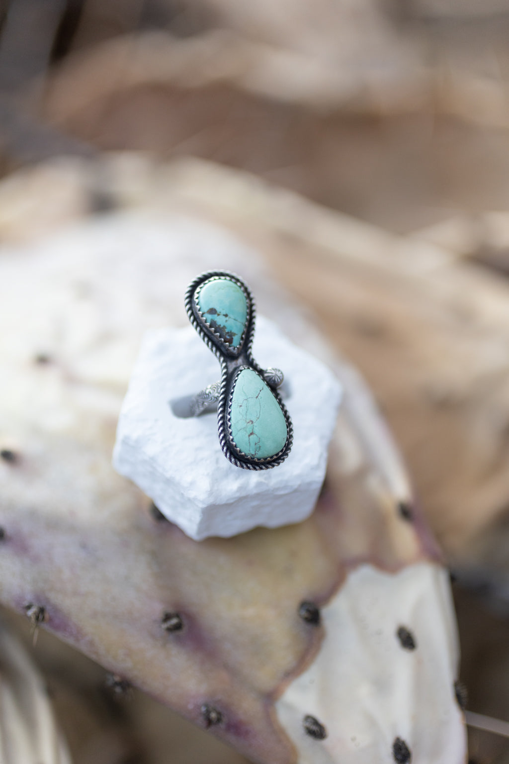 Iron Maiden + Kingman Turquoise Ring | Size 4.25