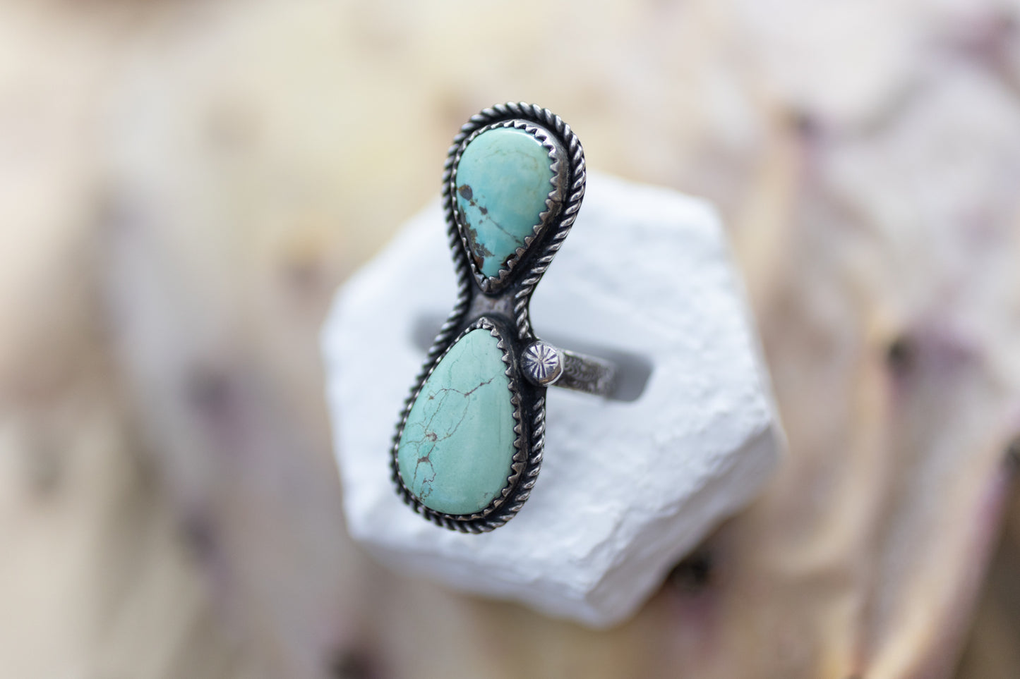 Iron Maiden + Kingman Turquoise Ring | Size 4.25