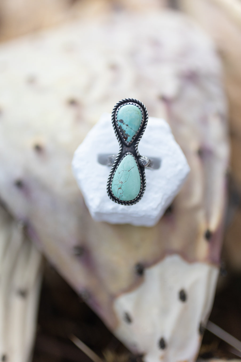 Iron Maiden + Kingman Turquoise Ring | Size 4.25
