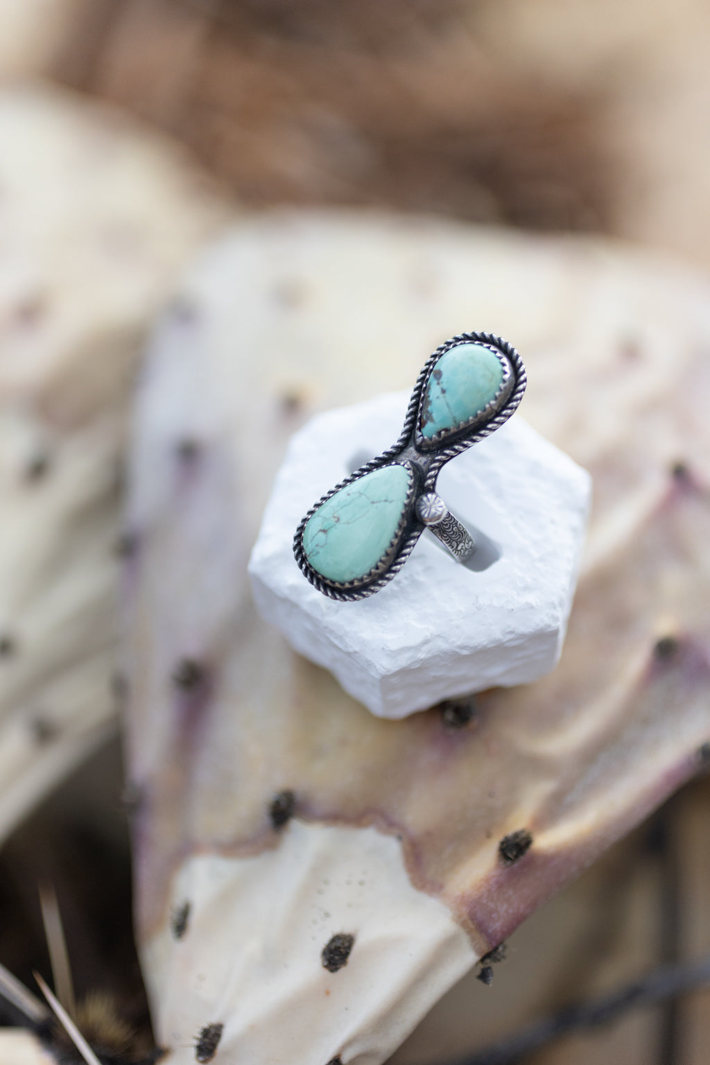 Iron Maiden + Kingman Turquoise Ring | Size 4.25